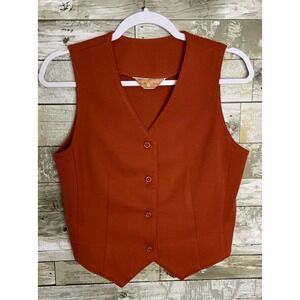 Vintage Koret‎ of California Burnt Orange 4 Button Dress Vest